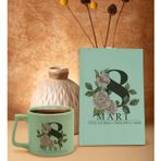 Bk Gift 8 Mart Tasarımlı Yeşil Sert Kapaklı Defter ve Middle Kupa Seti, Arkadaşa Hediye, Yeni Iş Hediyesi, Doğum Günü Hediyesi-4