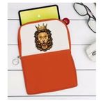 BK Gift Aslan Tasarımlı Taşınabilir Koruyucu Tablet Kılıfı & Organizer Turuncu Çanta