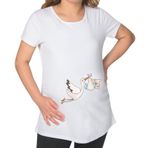 BK Gift Bebek Tasarımlı Beyaz Hamile Tişört-3