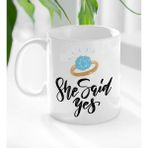 BK Gift Beyaz She Said Yes Tasarımlı 2 Kupa