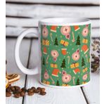 BK Gift Beyaz Yılbaşı Tasarımlı Kupa
