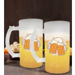 BK Gift Bira Tasarımlı 2’li Buzlu Cam Bira Bardağı 50cl-1