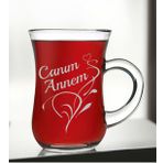 BK Gift Canım Annem Tasarımlı Keyif Kulplu Çay Bardağı-1, Anneye Hediye, Anneler Günü Hediyeleri