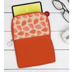 BK Gift Çilek Tasarımlı Taşınabilir Koruyucu Tablet Kılıfı & Organizer Çanta - Turuncu-1