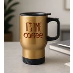 BK Gift Coffee Tasarımlı Kulplu Çelik Bardak Termos Mug 450ml-1, Sevgiliye Hediye, Arkadaşa Hediye, Eşe Hediye