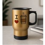 BK Gift Coffee Tasarımlı Kulplu Çelik Bardak Termos Mug 450ml-3, Sevgiliye Hediye, Arkadaşa Hediye, Eşe Hediye