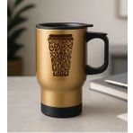 BK Gift Coffee Tasarımlı Kulplu Çelik Bardak Termos Mug 450ml-4, Sevgiliye Hediye, Arkadaşa Hediye, Eşe Hediye