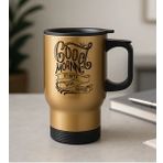 BK Gift Coffee Tasarımlı Kulplu Çelik Bardak Termos Mug 450ml-6, Sevgiliye Hediye, Arkadaşa Hediye, Eşe Hediye