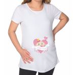 BK Gift Coming Soon Tasarımlı Beyaz Hamile Tişört-4