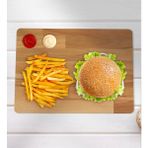 Bk Gift Doğal Masif Ahşap Yemek Sunum ve Servis Tepsisi - 1 Adet