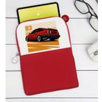 BK Gift Drift Car Tasarımlı Taşınabilir Koruyucu Tablet Kılıfı & Organizer Çanta - Kırmızı-1