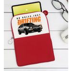 BK Gift Drifting Tasarımlı Taşınabilir Koruyucu Tablet Kılıfı & Organizer Çanta - Kırmızı-1