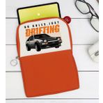 BK Gift Drifting Tasarımlı Taşınabilir Koruyucu Tablet Kılıfı & Organizer Çanta - Turuncu-1