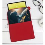 BK Gift Dünya Tasarımlı Taşınabilir Koruyucu Tablet Kılıfı & Organizer Çanta - Kırmızı-1