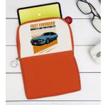 BK Gift Fast Forward Tasarımlı Taşınabilir Koruyucu Tablet Kılıfı & Organizer Çanta - Turuncu-1
