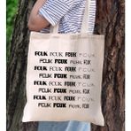 BK Gift Fcuk Tasarımlı Kanvas Bez Çanta, Baskılı Omuz Çantası, Alışveriş Çantası, Plaj Çantası, Arkadaşa Hediye-9