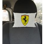 BK Gift Ferrari Tasarımlı Dikdörtgen Araç Koltuk Yastığı-1