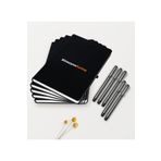 Bk Gift Firmalara Özel 10 Adet Logolu Siyah Defter Kalem Seti