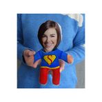 Bk Gift Gift Kişiye Özel Fotoğraflı Pelerinli Kadın Süper Kahraman Bebek Yastık