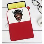BK Gift Goril Tasarımlı Taşınabilir Koruyucu Tablet Kılıfı & Organizer Çanta - Kırmızı-1