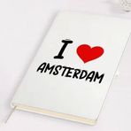 BK Gift I Love Amsterdam Tasarımlı Beyaz Defter