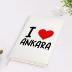 BK Gift I Love Ankara Tasarımlı Beyaz Defter