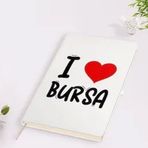 BK Gift I Love Bursa Tasarımlı Beyaz Defter