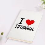 BK Gift I Love İstanbul Tasarımlı Beyaz Defter