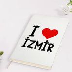 BK Gift I Love İzmir Tasarımlı Beyaz Defter