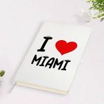 BK Gift I Love Miami Tasarımlı Beyaz Defter