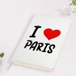BK Gift I Love Paris Tasarımlı Beyaz Defter
