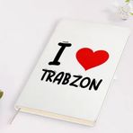 BK Gift I Love Trabzon Tasarımlı Beyaz Defter