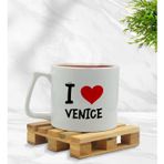 BK Gift I Love Venice Tasarımlı Middle Beyaz Kupa Bardak