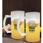 BK Gift It's Always Beer O'Clock Tasarımlı 2’li Buzlu Cam Bira Bardağı 50cl-1