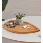BK Gift Kayık Tasarımlı Doğal Masif Ahşap Masaüstü Organizer