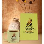 BK Gift Kimseyi Tanımadım Ben Atatürk Temalı Sarı Sert Kapaklı Defter ve Middle Kupa Seti-5