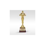 Bk Gift Kişiye Özel Ahşap Ayaklı Oscar Ödülü (27 Cm.)
