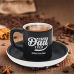 Bk Gift Kişiye Özel Dad Tasarımlı Siyah Renk Türk Kahvesi Fincanı-15, Arkadaşa Hediye, Sevgiliye Hediye, Yıl Dönümü Hediyesi