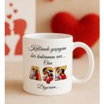 Bk Gift Kişiye Özel Fotoğraflı Aşk Tasarımlı Beyaz Kupa Bardak-2, Arkadaşa Hediye, Sevgiliye Hediye, Doğum Günü Hediyesi