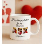Bk Gift Kişiye Özel Fotoğraflı Aşk Tasarımlı Beyaz Kupa Bardak-3, Arkadaşa Hediye, Sevgiliye Hediye, Doğum Günü Hediyesi