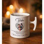 Bk Gift Kişiye Özel Fotoğraflı Babalar Günü Tasarımlı Hammer Kulplu Beyaz Kupa Bardak-7, Babalar Günü Hediyesi, Babalara Hediye