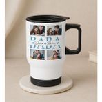 Bk Gift Kişiye Özel Fotoğraflı Babalar Günü Tasarımlı Kulplu Beyaz Çelik Bardak Termos Mug 450ML-6, Babalar Günü , Babaya