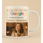 Bk Gift Kişiye Özel Google Dünyanın En Tatlı Annesi Tasarımlı Beyaz Kupa Bardak-1, Anneye Hediye, Anneler Günü Hediyesi