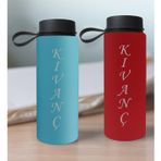 Bk Gift Kişiye Özel Isimli 2’li Turkuaz ve Kırmızı Cam Matara 500ML, Sevgiliye Hediye, Isimli Cam Matara, Sevgililer Günü