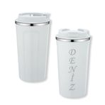 Bk Gift Kişiye Özel Isimli 5334 Beyaz Paslanmaz Çelik Termos Mug 450ML, Vakumlu Termos Bardak