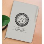 Bk Gift Kişiye Özel Isimli Beyaz Termo Deri Not Defteri 15X21CM-2 - Renkli