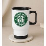 Bk Gift Kişiye Özel Isimli Coffee Tasarımlı Kulplu Beyaz Çelik Bardak Termos Mug 450ML-1, Sevgiliye , Arkadaşa , Eşe
