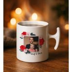 Bk Gift Kişiye Özel Isimli Fotoğraflı Hammer Kulplu Beyaz Kupa Bardak-1, Arkadaşa Hediye, Sevgiliye Hediye, Doğum Günü Hediyesi