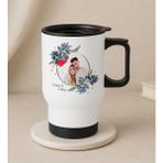 Bk Gift Kişiye Özel Isimli Fotoğraflı Kulplu Beyaz Çelik Bardak Termos Mug 450ML-2, Sevgiliye , Arkadaşa , Eşe