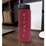 Bk Gift Kişiye Özel Isimli Fuşya Renkli Cam Matara 500ML, Sevgiliye, Arkadaşa Hediye, Isimli Cam Matara, Ofis Hediyesi